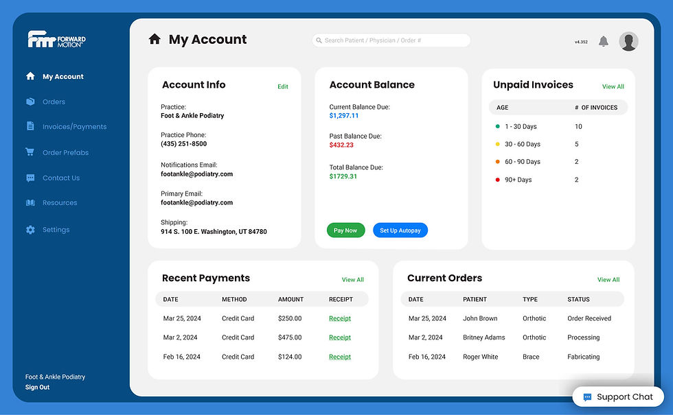 Doctor portal dashboard
