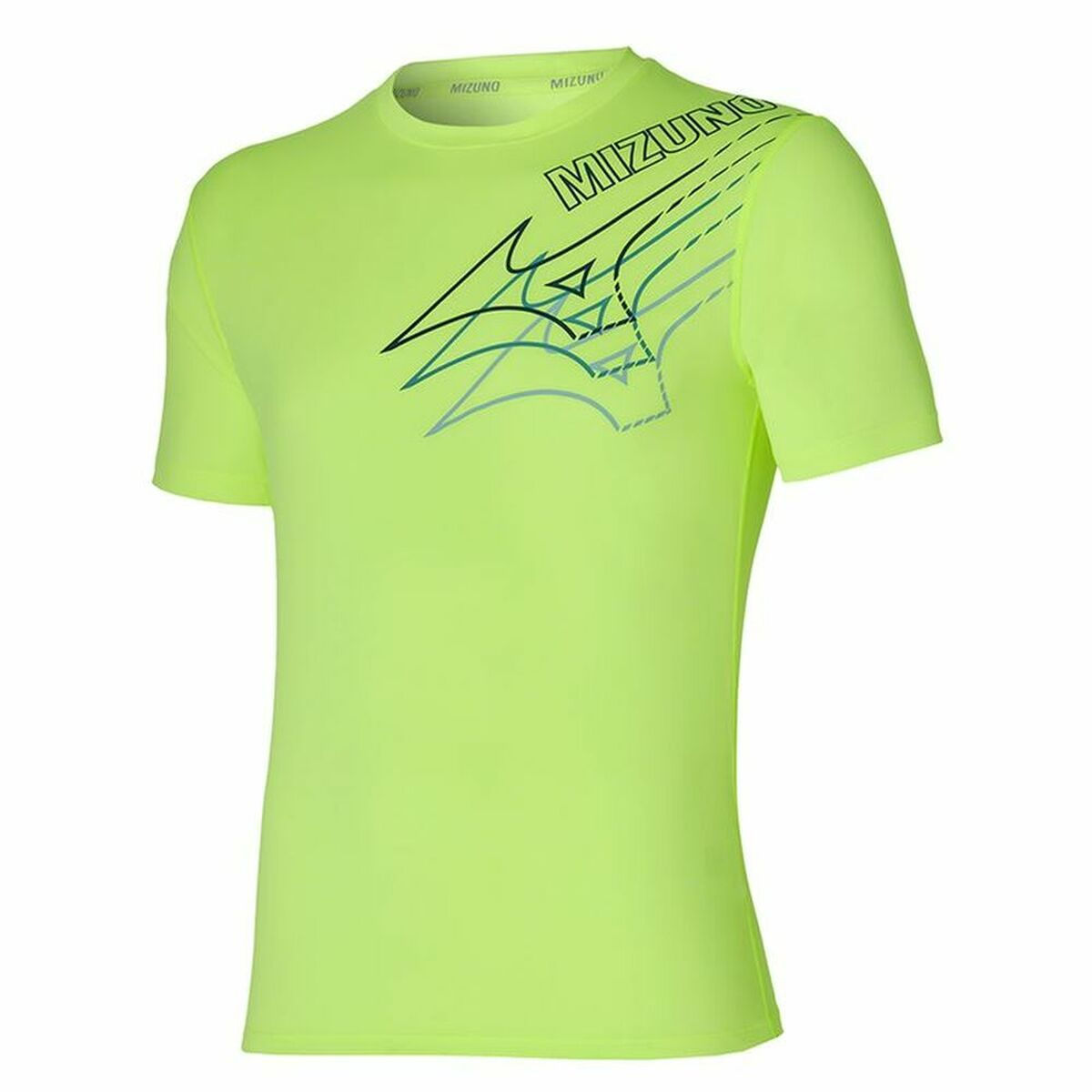 Herren Kurzarm-T-Shirt Mizuno Core Tee Zitronengrün