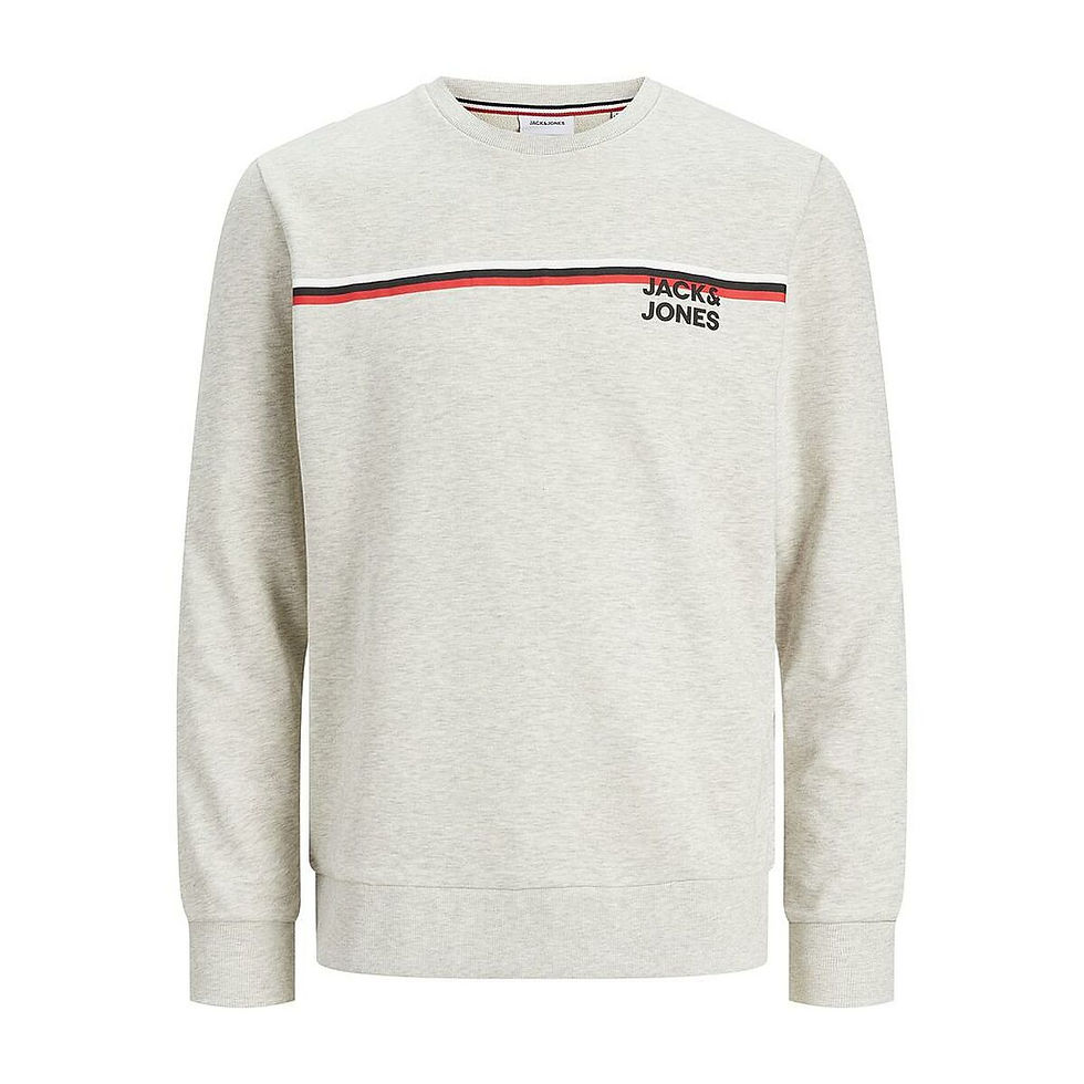 Miniaturbild: Herren Sweater ohne Kapuze Jack & Jones  JJATLAS SWEAT CREW NECK 12224602 Wei