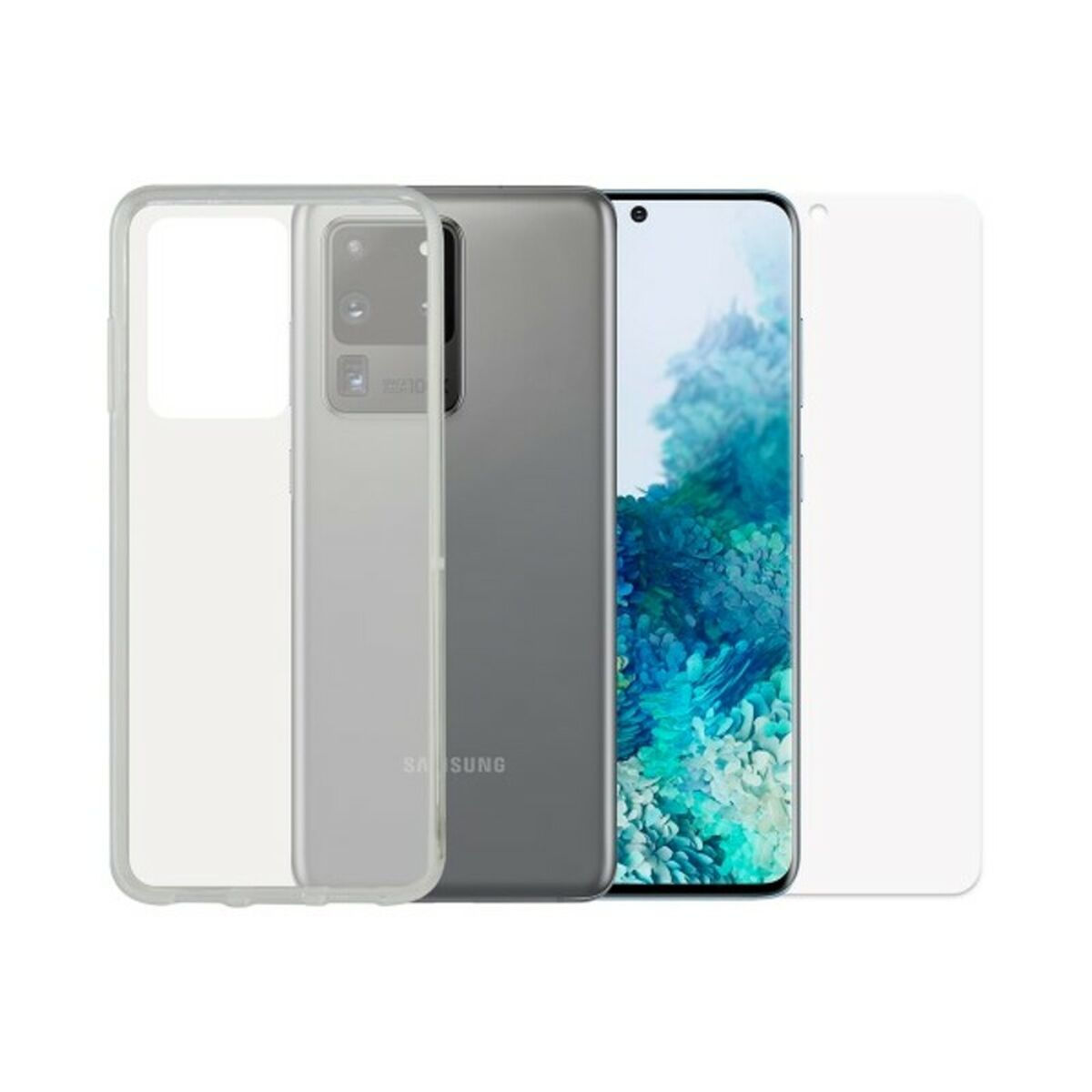 Bildschirmschutz aus Hartglas fürs Handy + Hülle für Handys Samsung Galaxy S2