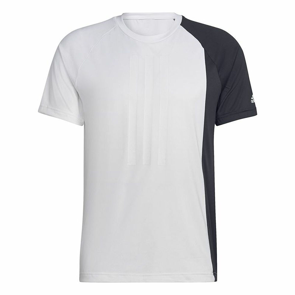 Miniaturbild: Herren Kurzarm-T-Shirt Adidas  ColourBlock Weiß