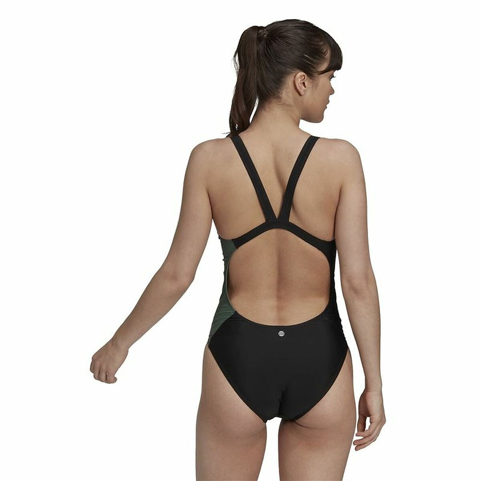 Miniaturbild: Damen Badeanzug Adidas  Colorblock Schwarz