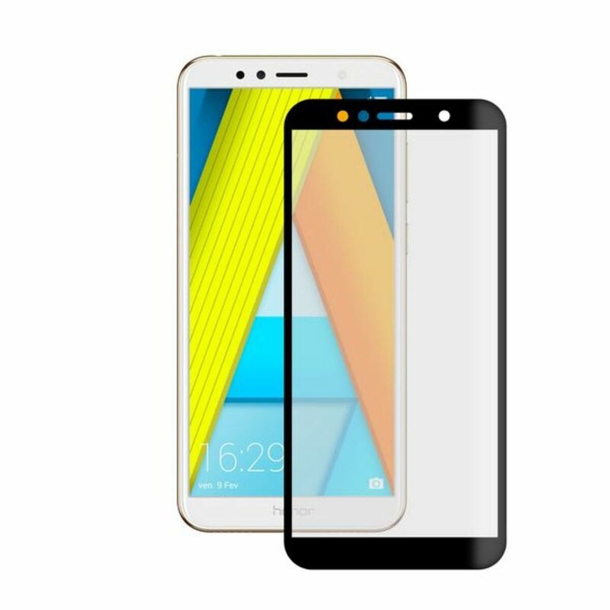 Bildschirmschutz aus Hartglas fürs Handy Honor 7A KSIX Extreme 2.5D Negro
