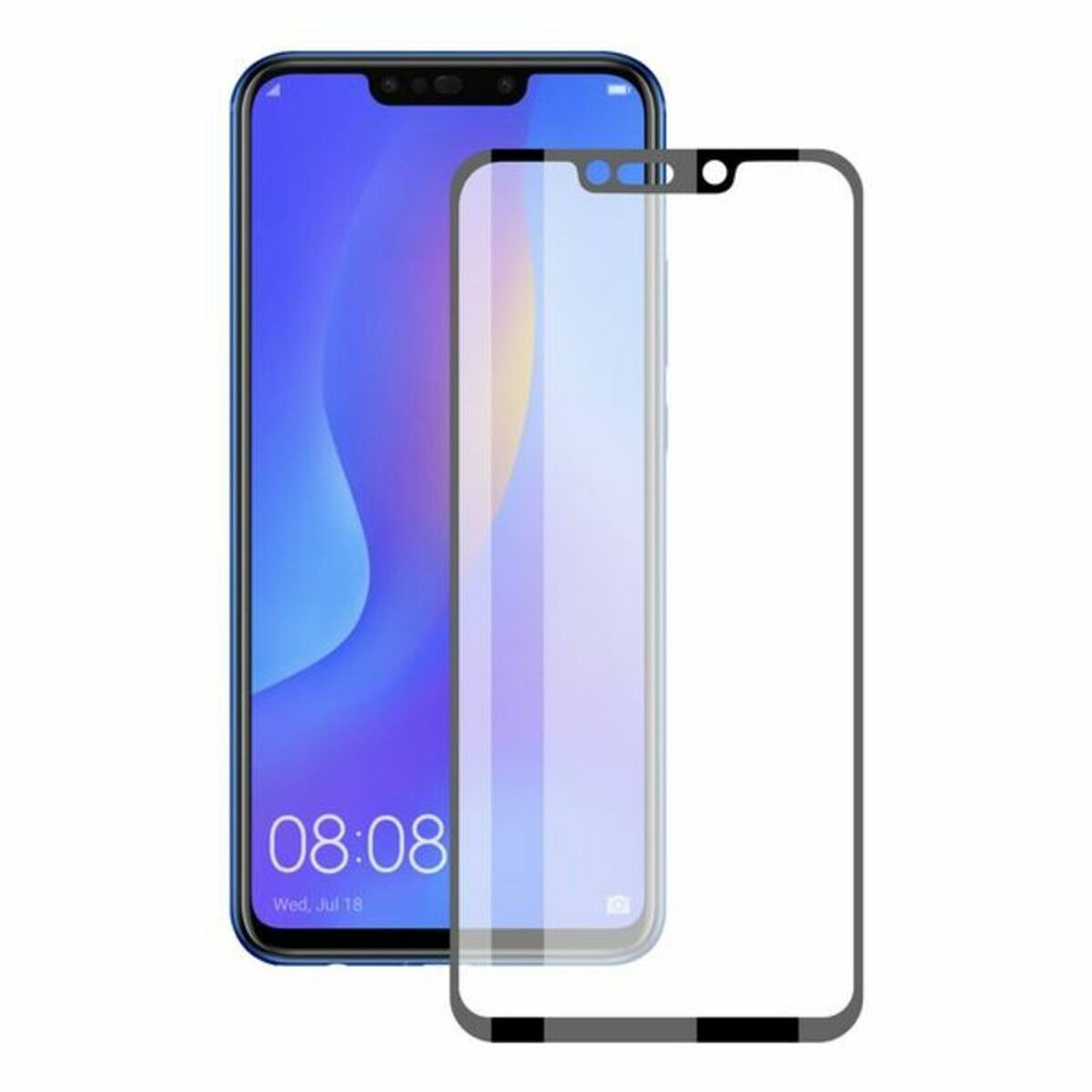 Bildschirmschutz aus gekrümmten Hartglas Huawei Mate 20 Pro KSIX 3D Negro