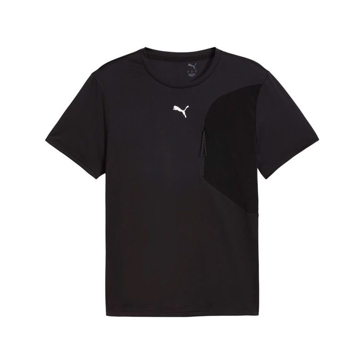 Herren Kurzarm-T-Shirt Puma M Flex Pocket Schwarz