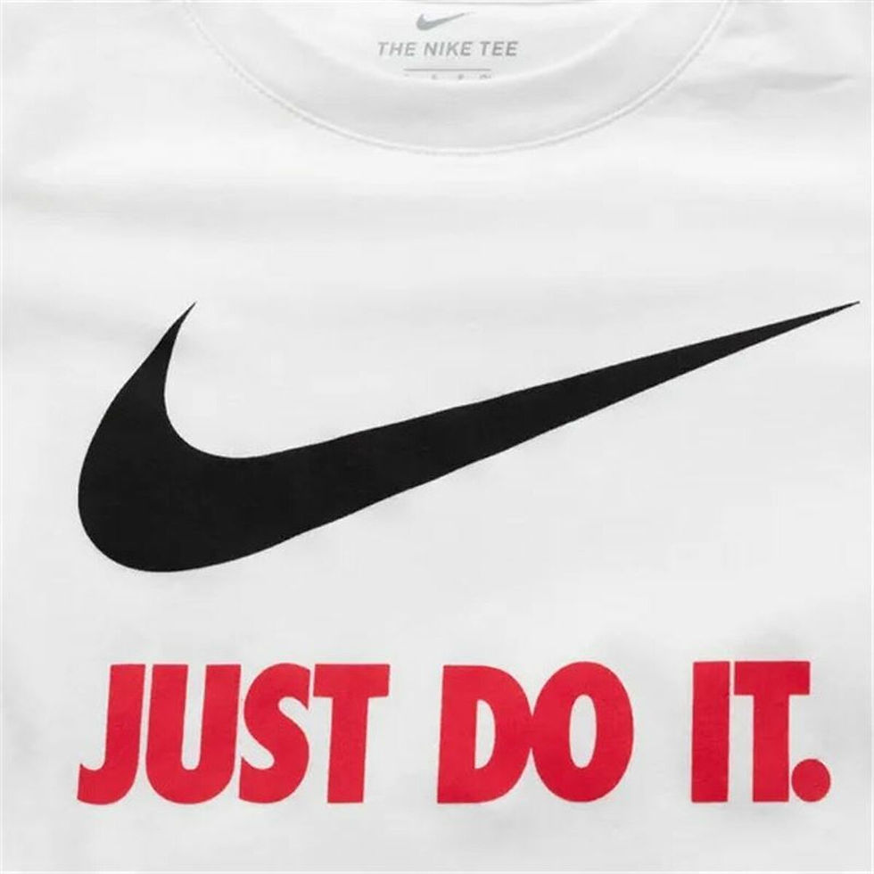Miniaturbild: Kurzarm-T-Shirt für Kinder Nike Swoosh Just Do It Weiß