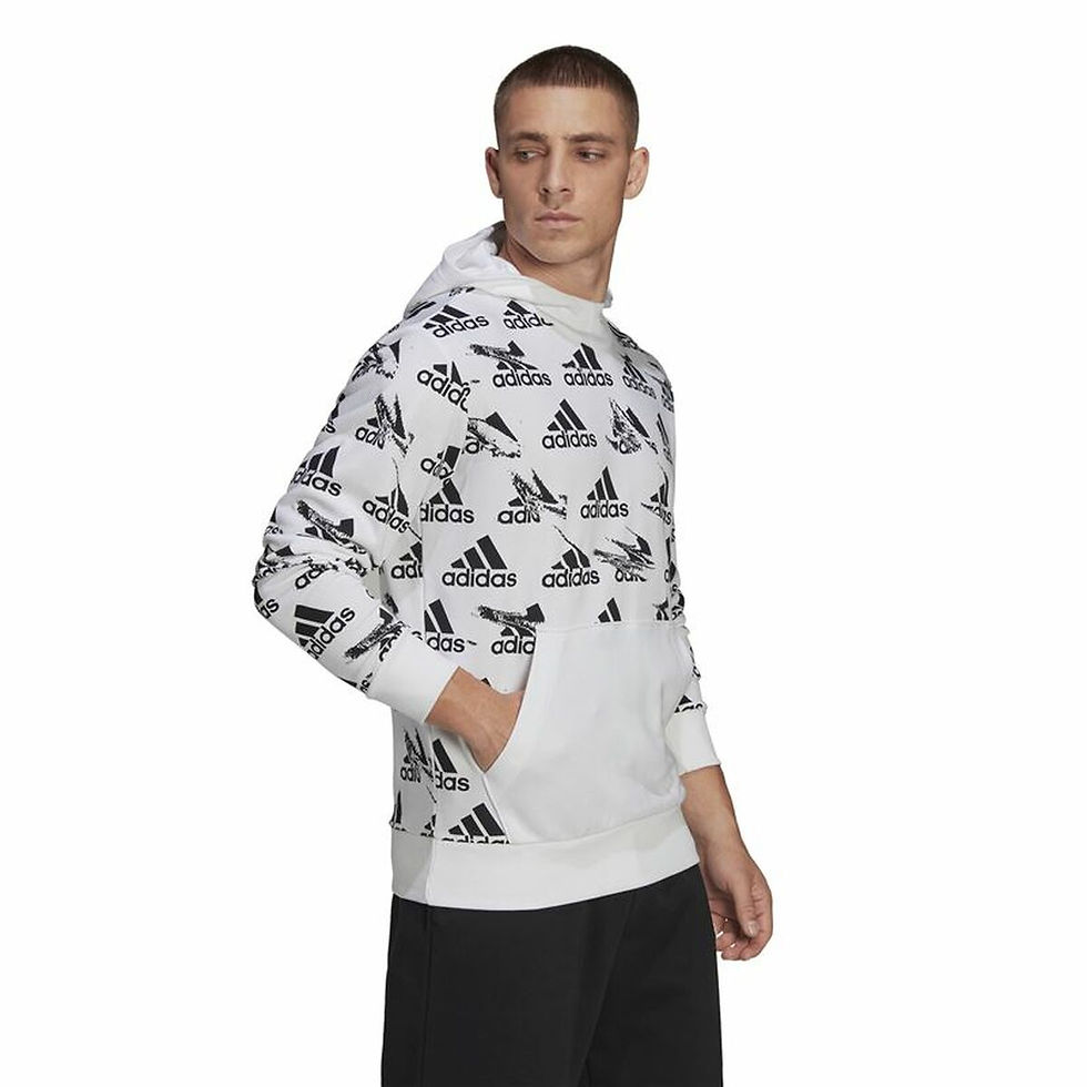Miniaturbild: Herren Sweater mit Kapuze Adidas Essentials Brandlove Weiß