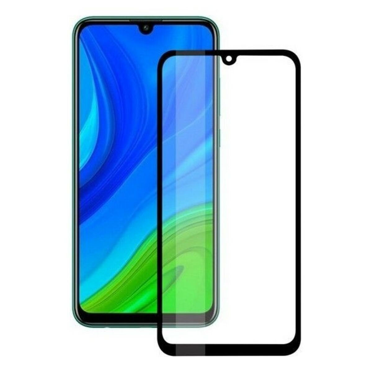 Bildschirmschutz aus Hartglas fürs Handy Huawei PSmart 2021 KSIX Full Glue 2.