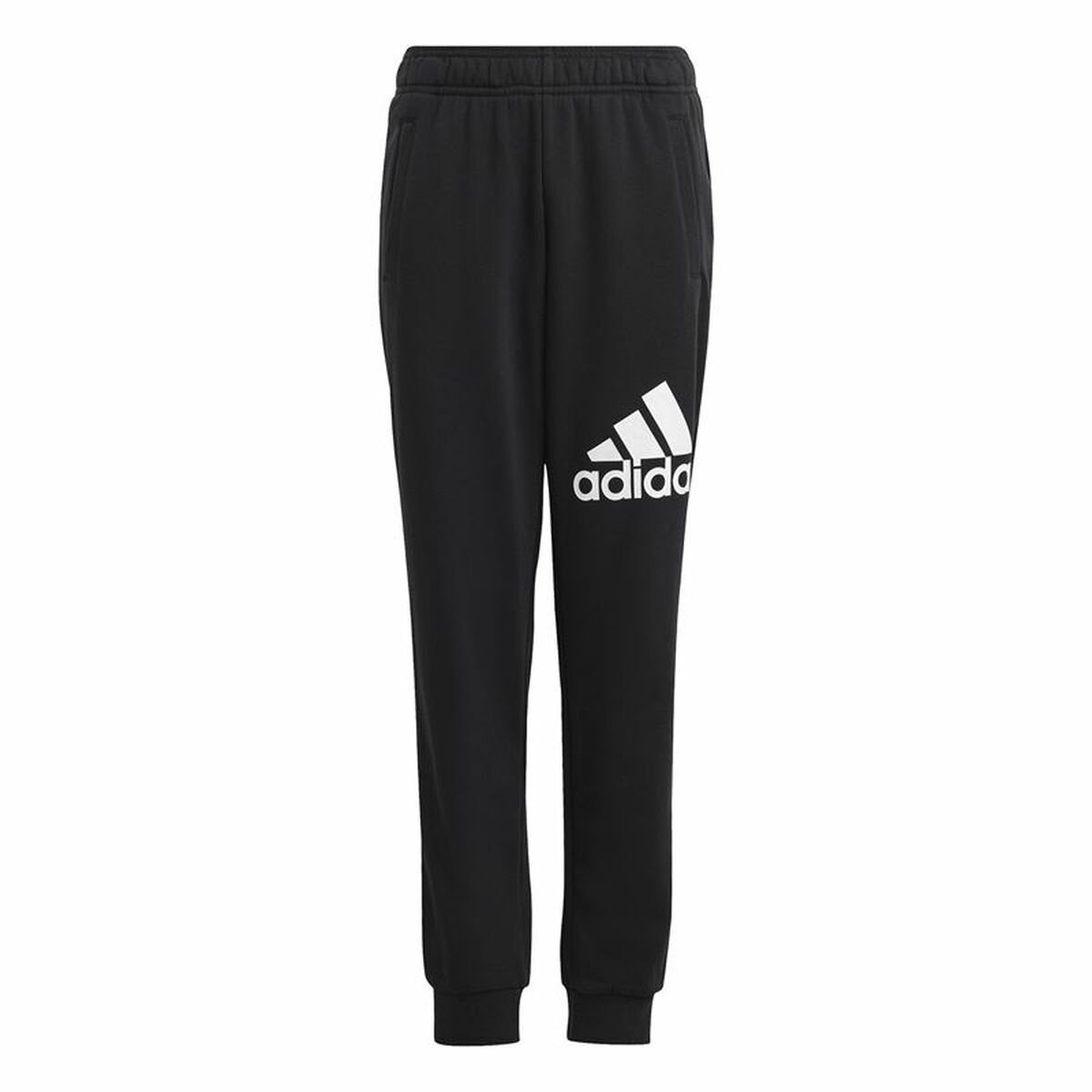 Kinder-Sporthosen Adidas Fit Big Logo Schwarz