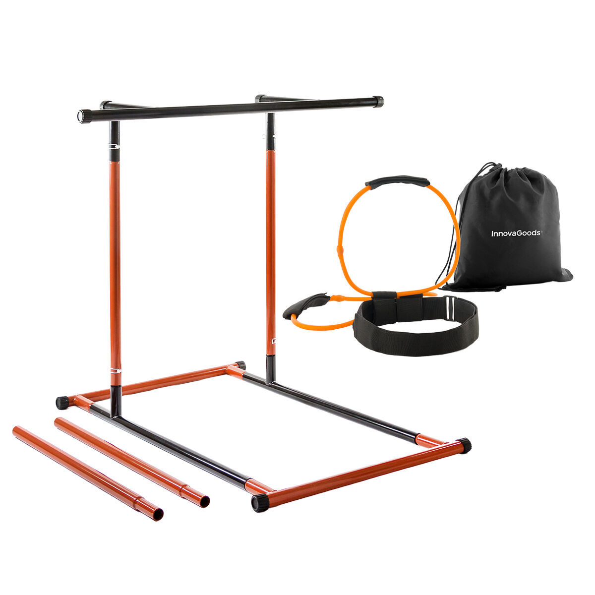 Klimmzugstation Set InnovaGoods mit Widerstandsbändern, Gürtel & Trainingsanl