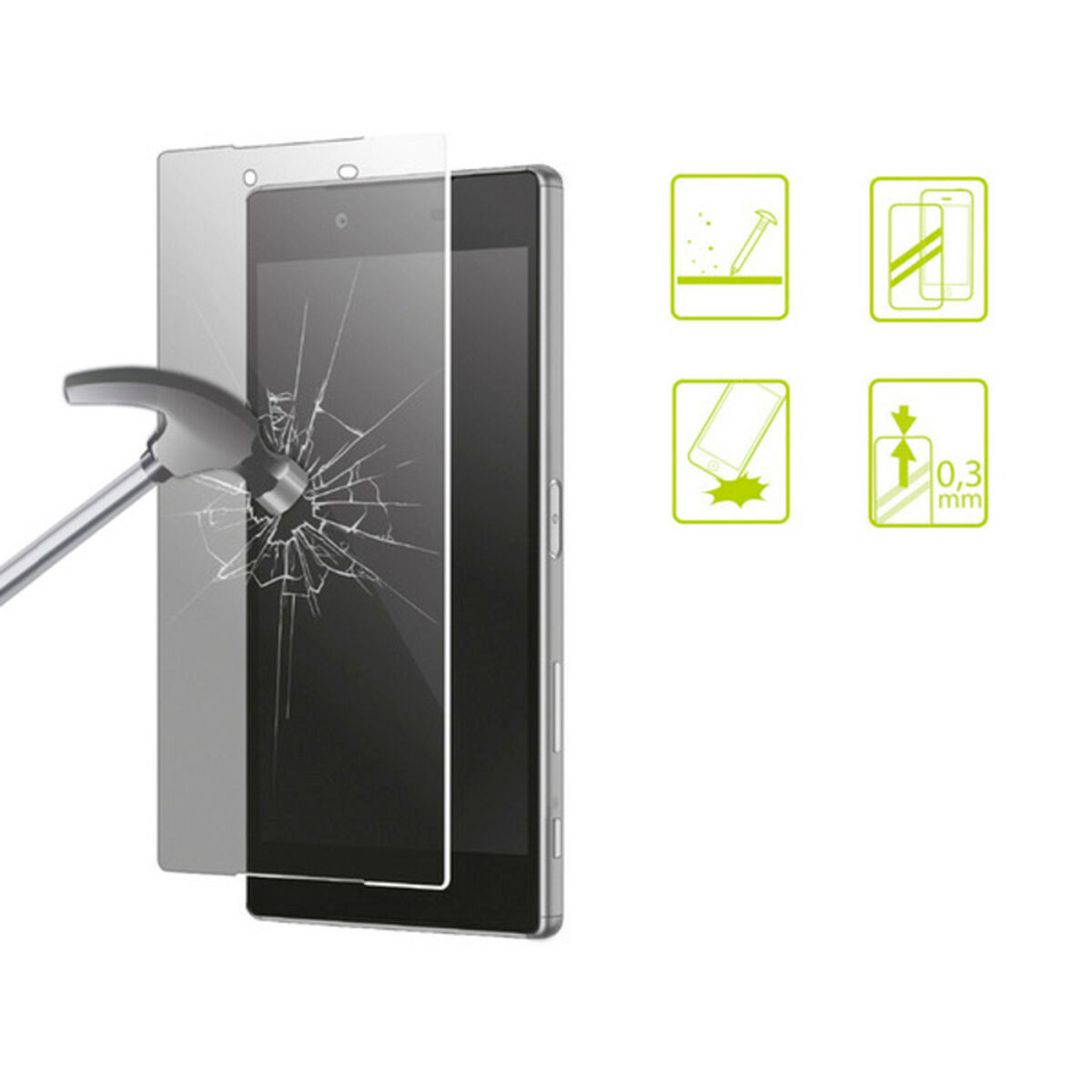 Bildschirmschutz aus Hartglas fürs Handy Galaxy J6 2018 Extreme