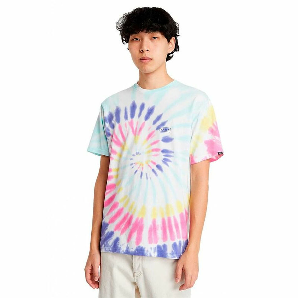 Miniaturbild: Herren Kurzarm-T-Shirt Vans Rainbow Spiral Türkis