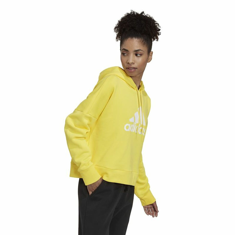 Miniaturbild: Damen Sweater mit Kapuze Adidas Future Icons Badge of Sport Gelb