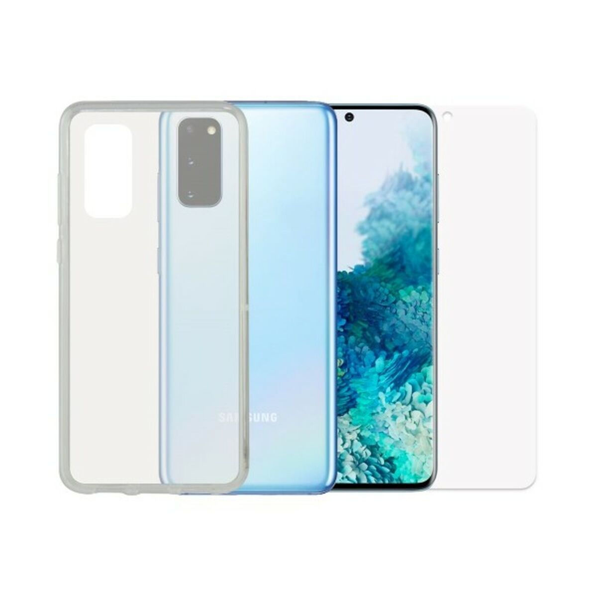 Bildschirmschutz aus Hartglas fürs Handy + Hülle für Handys Samsung Galaxy S2