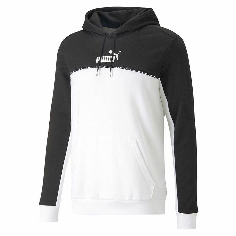 Miniaturbild: Herren Sweater mit Kapuze Puma Block X Tape  Weiß Schwarz