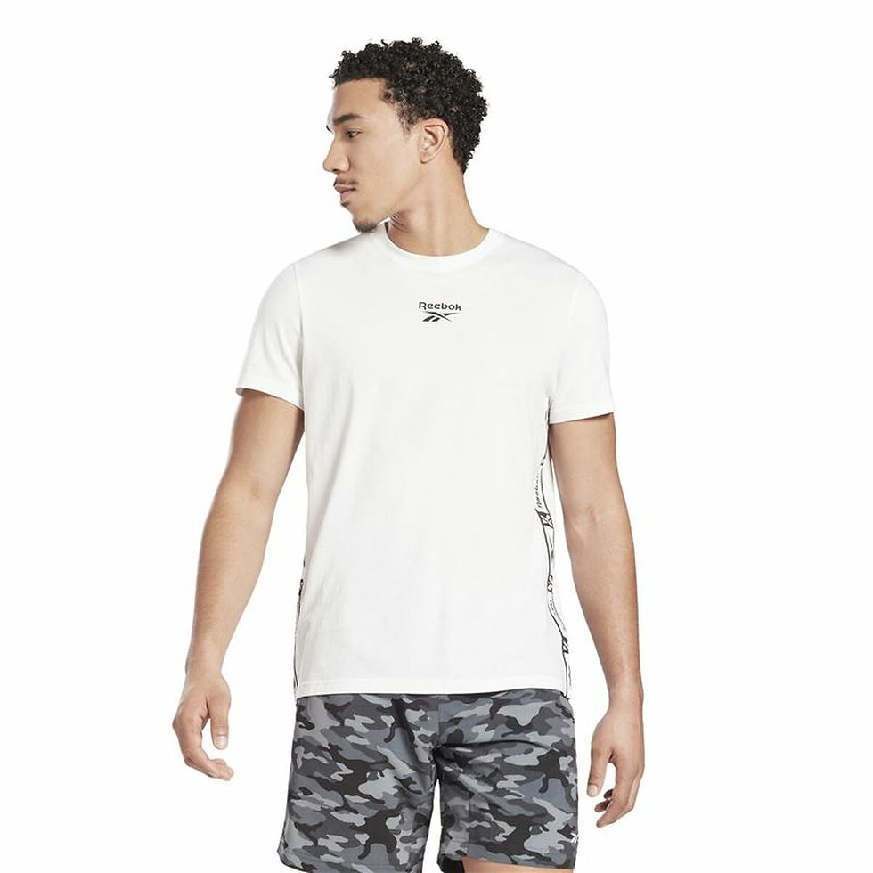 Miniaturbild: Herren Kurzarm-T-Shirt Reebok Tape Weiß