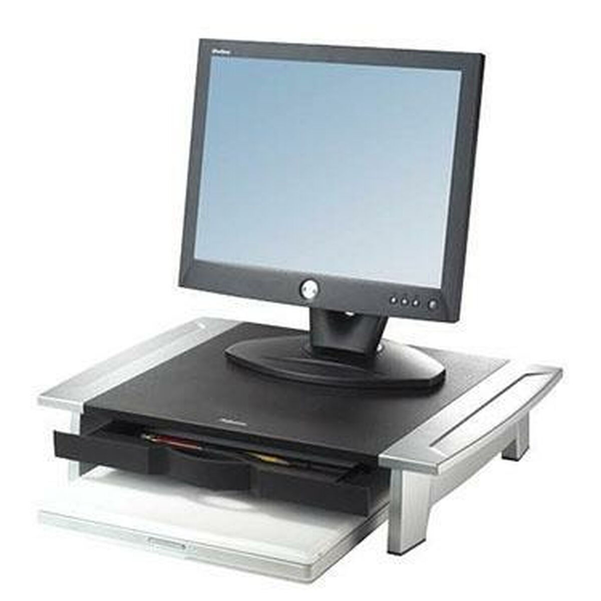 Bildschirm-Träger für den Tisch Fellowes Office Suites Schwarz Silber