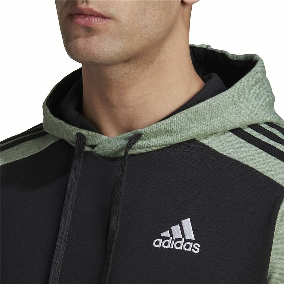 Miniaturbild: Herren Sweater mit Kapuze Adidas Essentials Mélange French Terry Schwarz