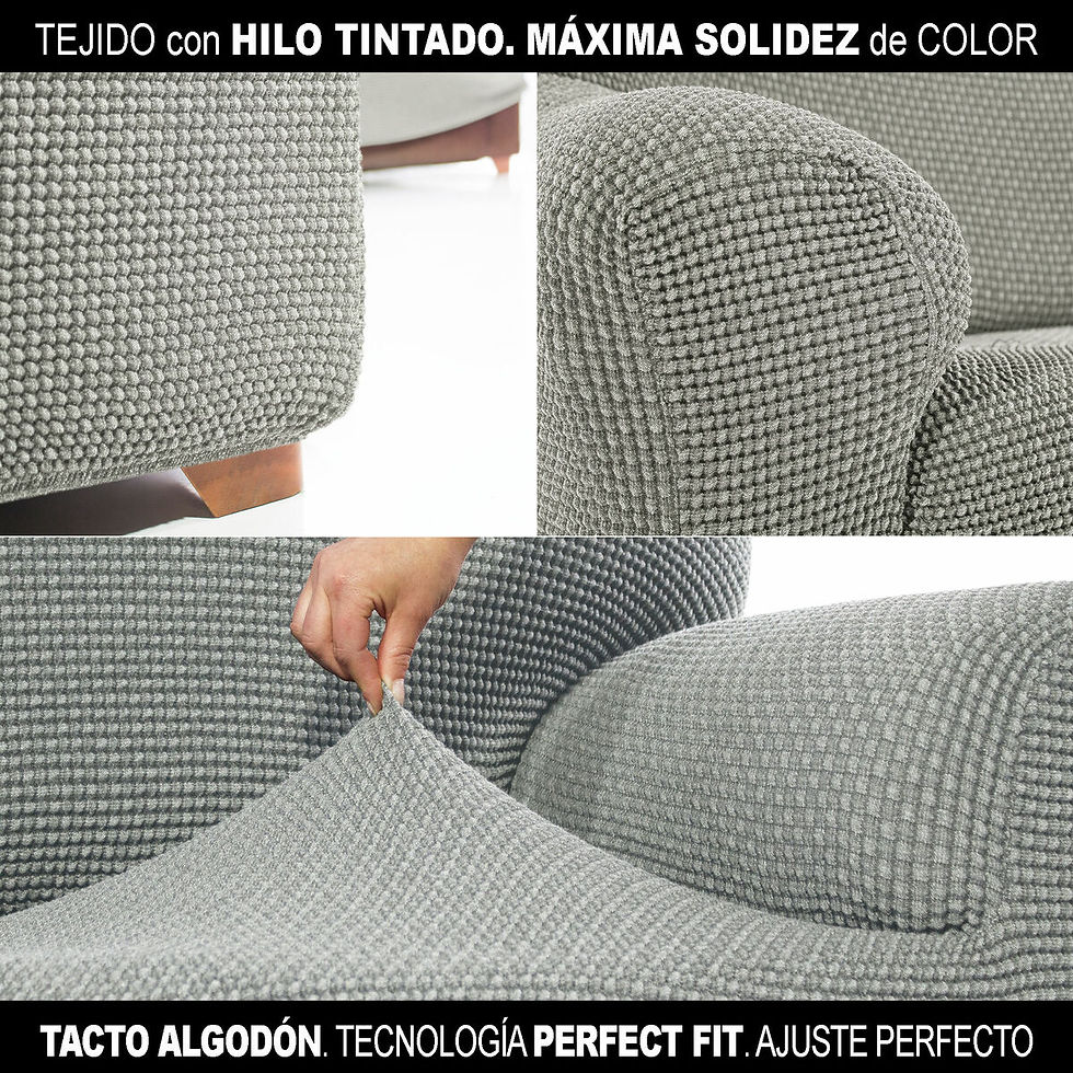 Miniaturbild: Bezug für Chaiselongue mit langem Arm links Sofaskins NIAGARA Grau (Restaurie