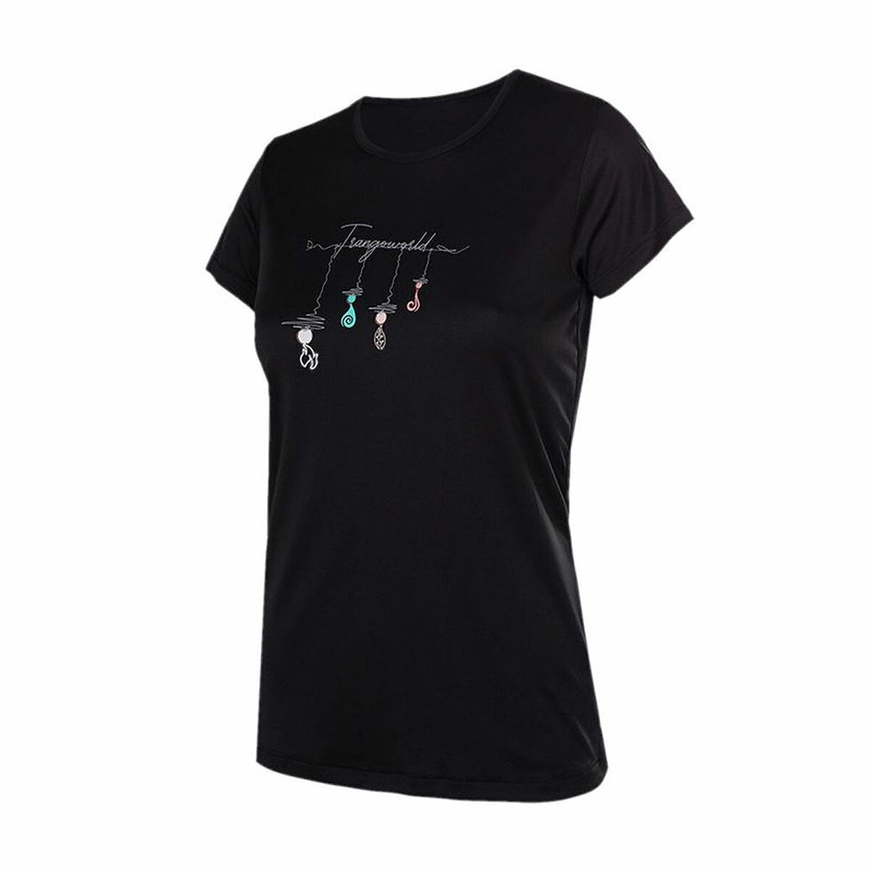Miniaturbild: Damen Kurzarm-T-Shirt Trangoworld Zalabi Berg Schwarz