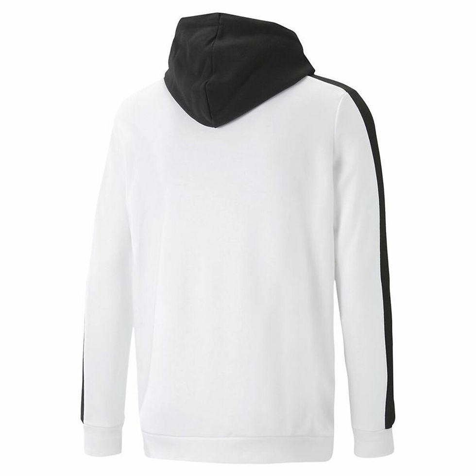 Miniaturbild: Herren Sweater mit Kapuze Puma Block X Tape  Weiß Schwarz