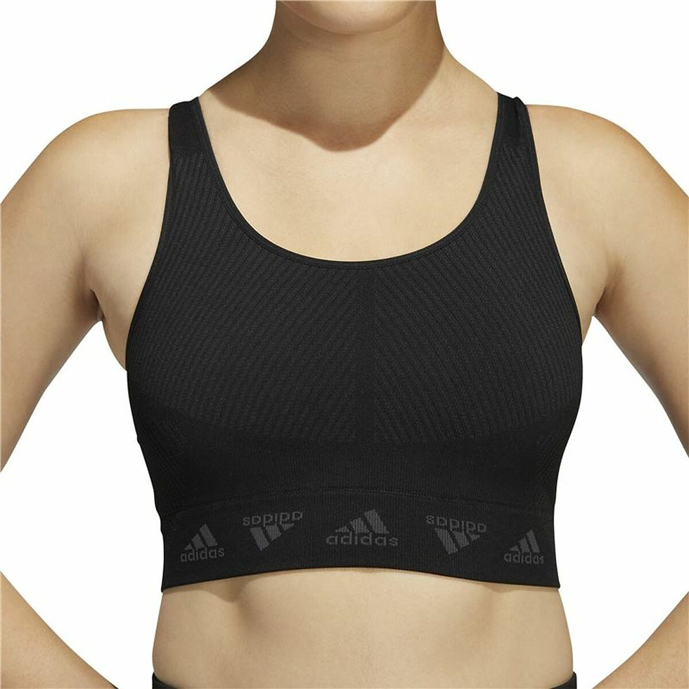 Miniaturbild: Sport-BH Adidas Aeroknit Schwarz