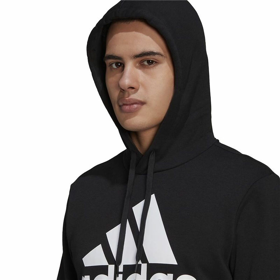 Miniaturbild: Herren Sweater mit Kapuze Adidas Essentials Fleece Big Logo Schwarz