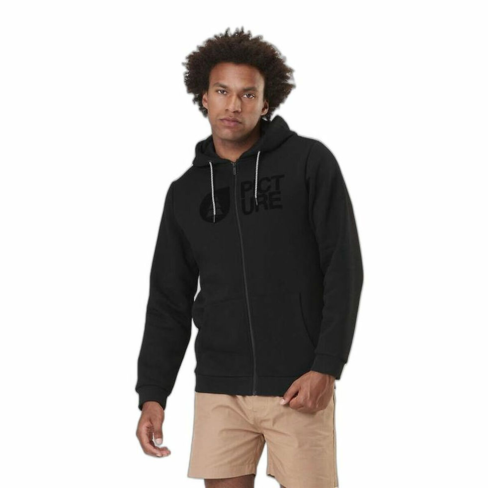Miniaturbild: Herren Sweater mit Kapuze Picture Basement Flock  Schwarz