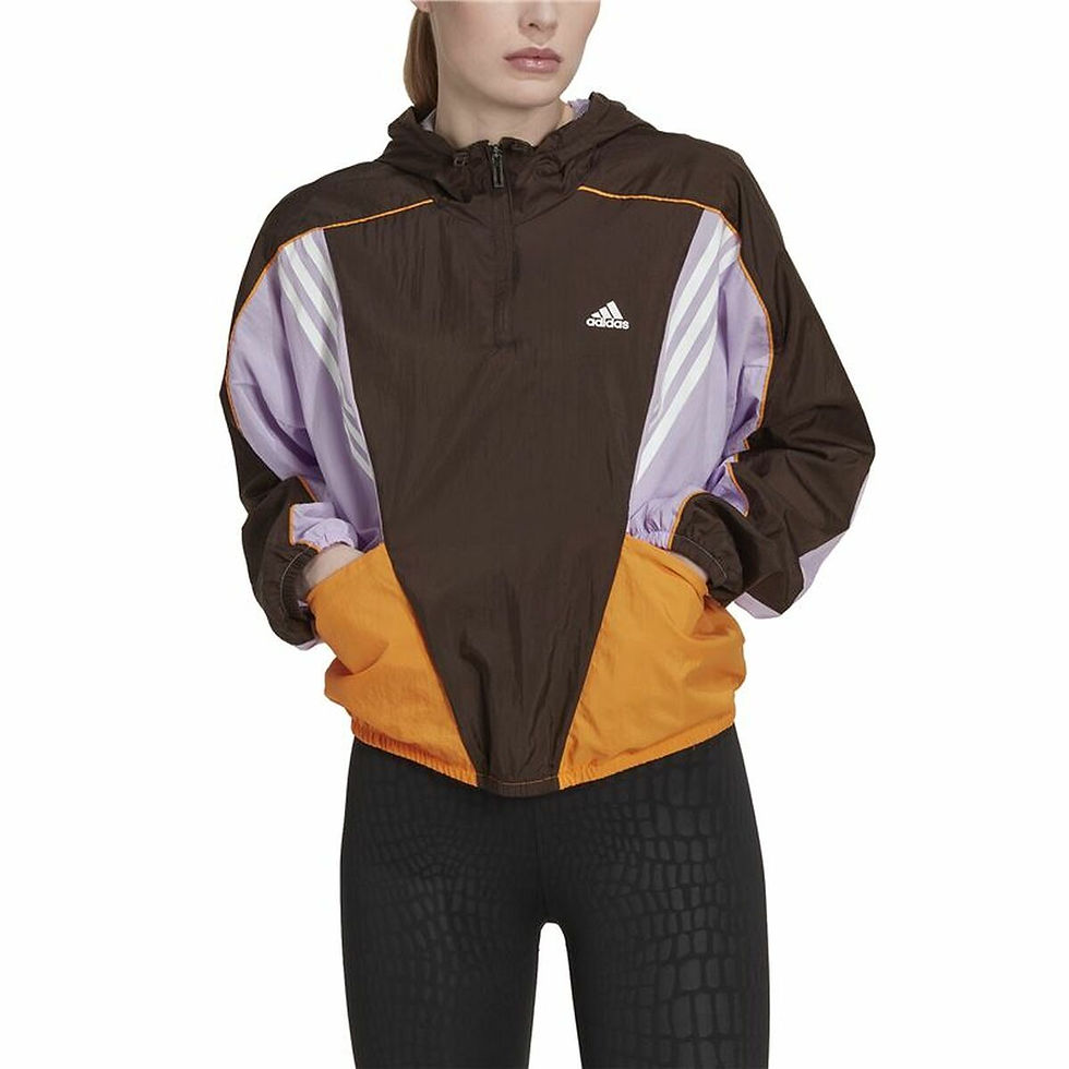 Miniaturbild: Damen Sweater mit Kapuze Adidas Hyperglam Braun