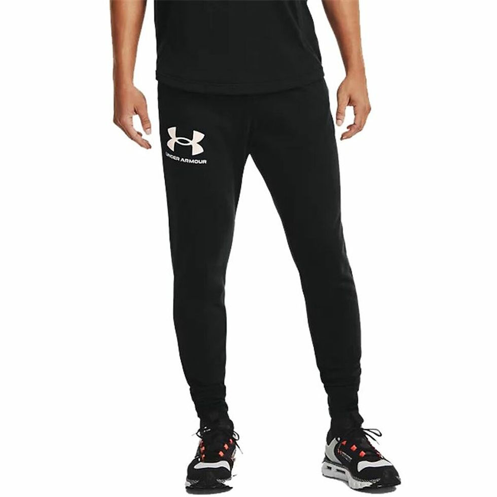 Miniaturbild: Lange Sporthose Under Armour Rival Terry Jogger Schwarz Herren
