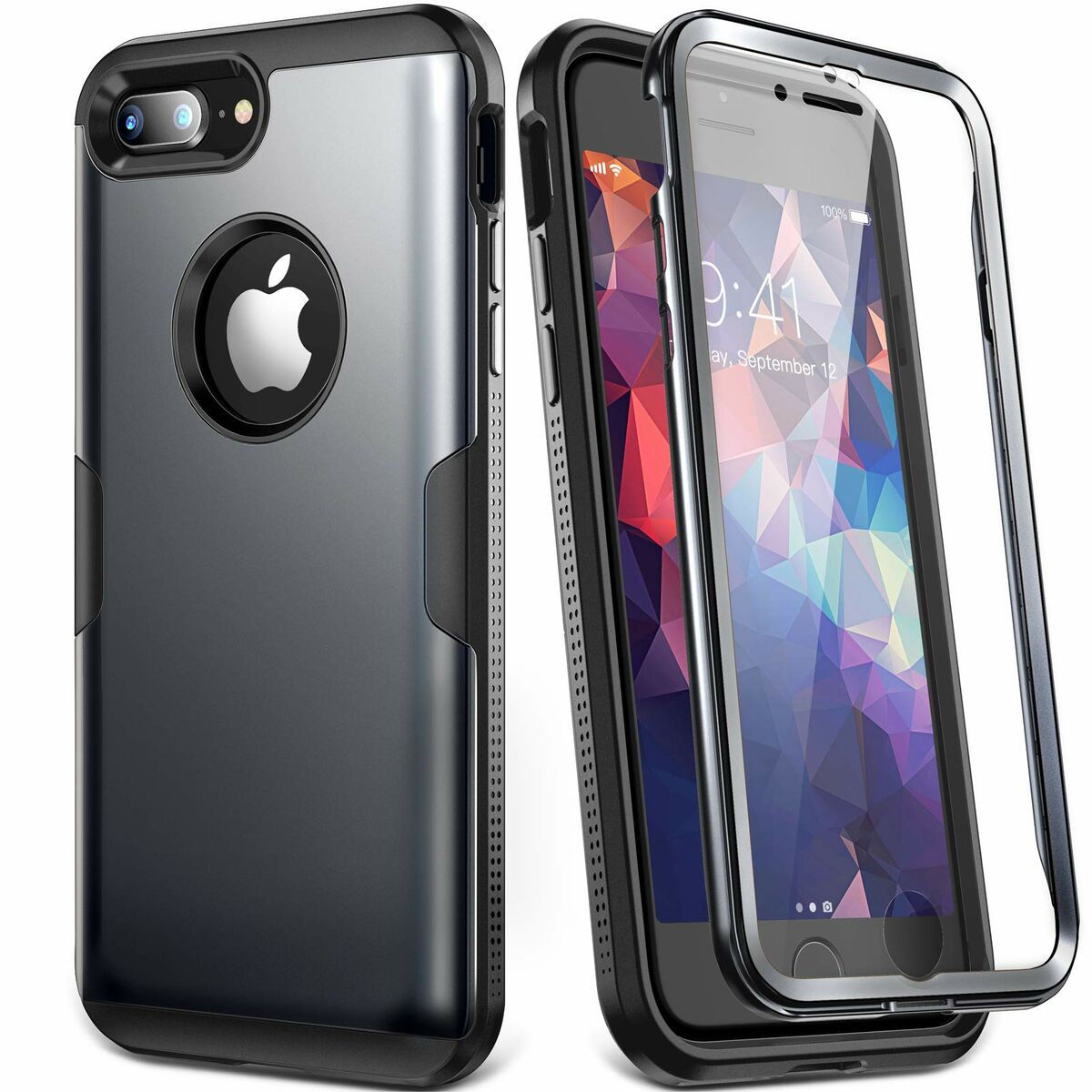 Hüllen iPhone 8 Plus/7 Plus Schwarz (Restauriert B)