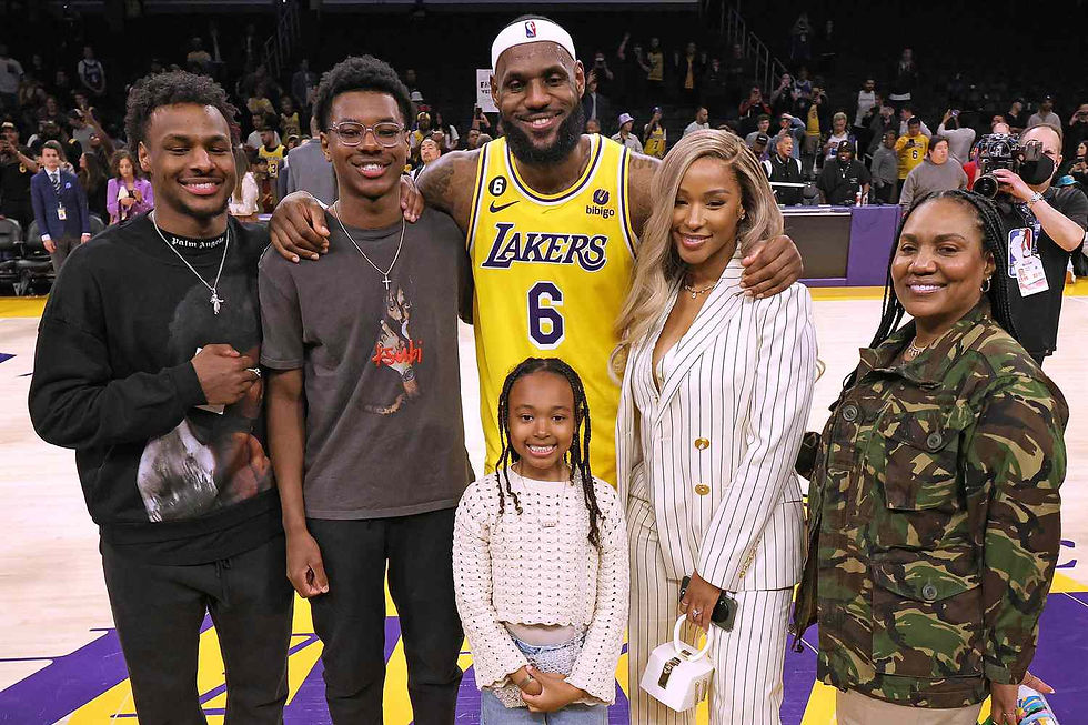 - LeBron James s rodinou