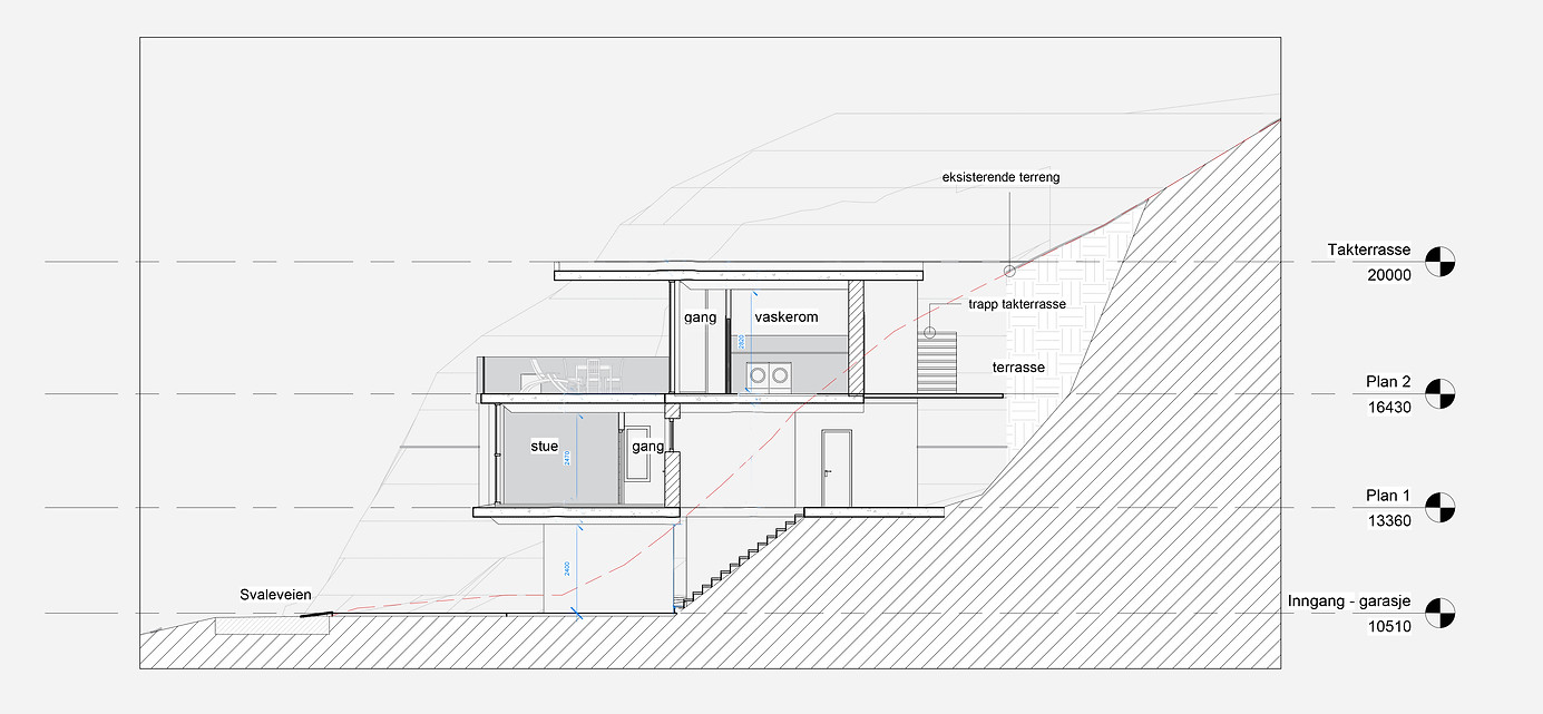 Design Arkitekttegnet tomannsbolig Terrasse Sjøutsikt Takterrasse Jeløy