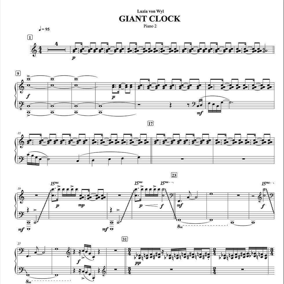 Thumbnail: Giant Clock for 4 pianos