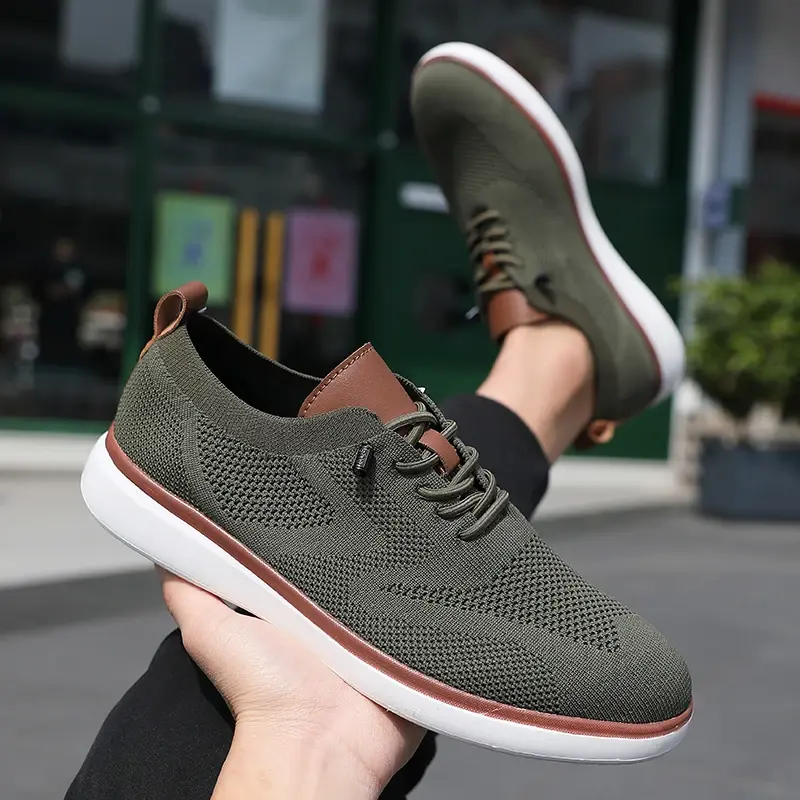 Men's Sliding Shoes Mesh Sports Shoe Loafers, Anti Slip Shoe Low Cut Casual
