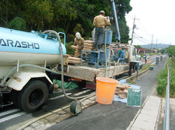 水道管充填注入工(プラント)