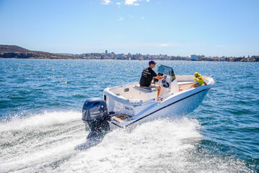 Compass 165cc driving across Sydney Harbour