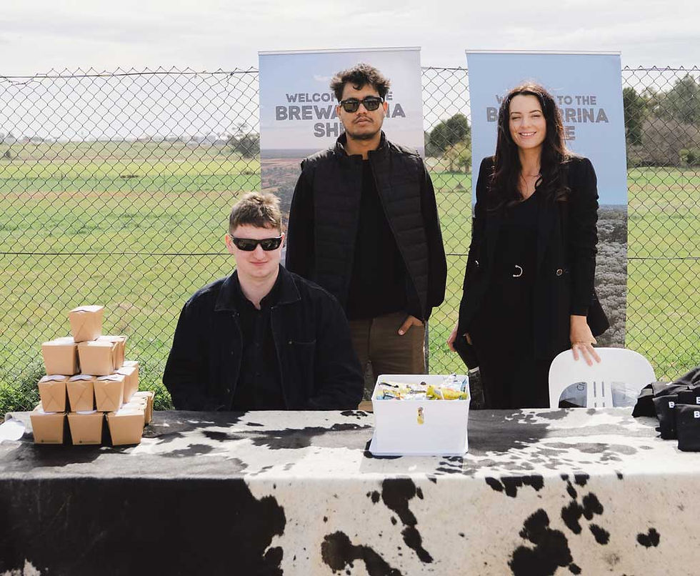 Brewarrina Shire Council staff at the Orana Youth Forum — Cameron Sweetman, Subash Tripathi and HR Manager Tara Byrnes. Photo OYF