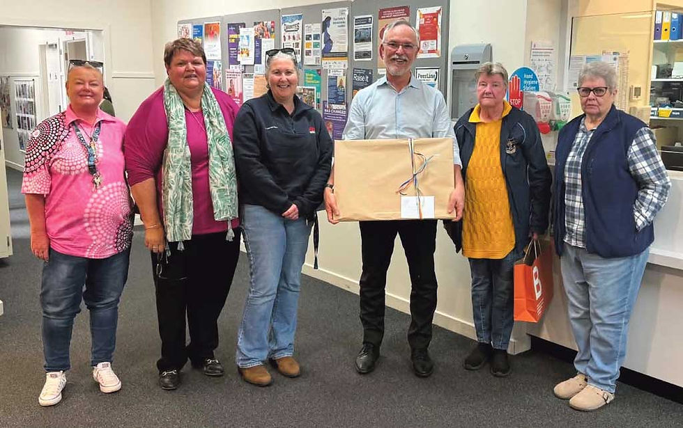 Lisa Rankmore, Pat Canty, Mandy Rice, Peter Fredericksen, Fiona Rankmore and Robyn Collett. Photo: contributed