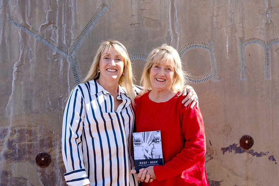 Twin sisters Jacki James and Kylie Fisher. Photo Beverley-Callow