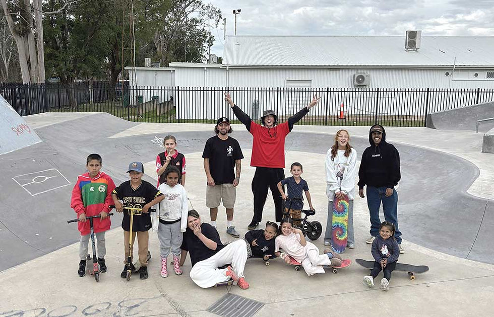 Young people, including Kayden make the most of a skateboarding workshop during Brewarrina Shire Council’s winter school holiday and NAIDOC program. Photo: Brewarrina Shire Council