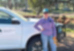 Opal reserve Land Manager Victoria Lugovoy at one of the identified sites. Photo: LRAOR