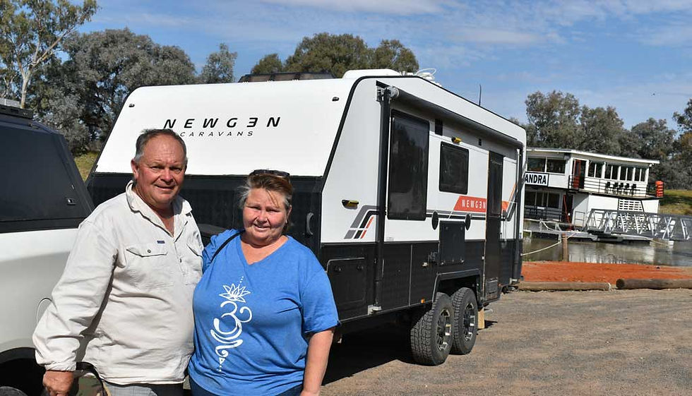 Darren and Christine Mayfrom the Sunshine Coast exploringThe Darling River Run and beyond. Photo TWH