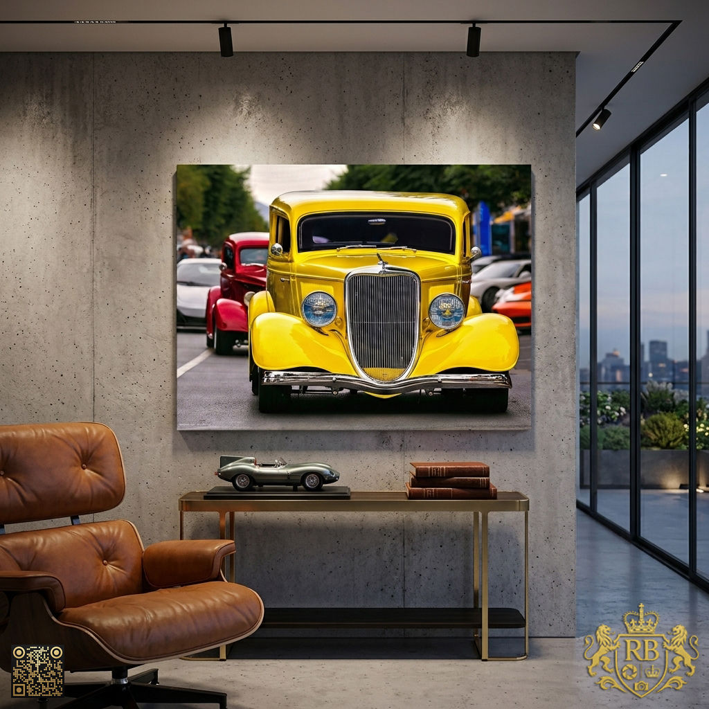 32x48" 'Canary No. 34' Museum Grade Wraparound Canvas