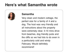 positive cottage review 