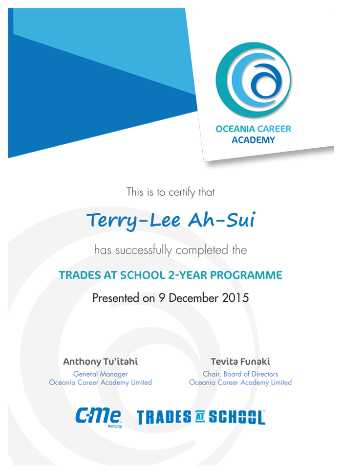 OCA Graduation Material
