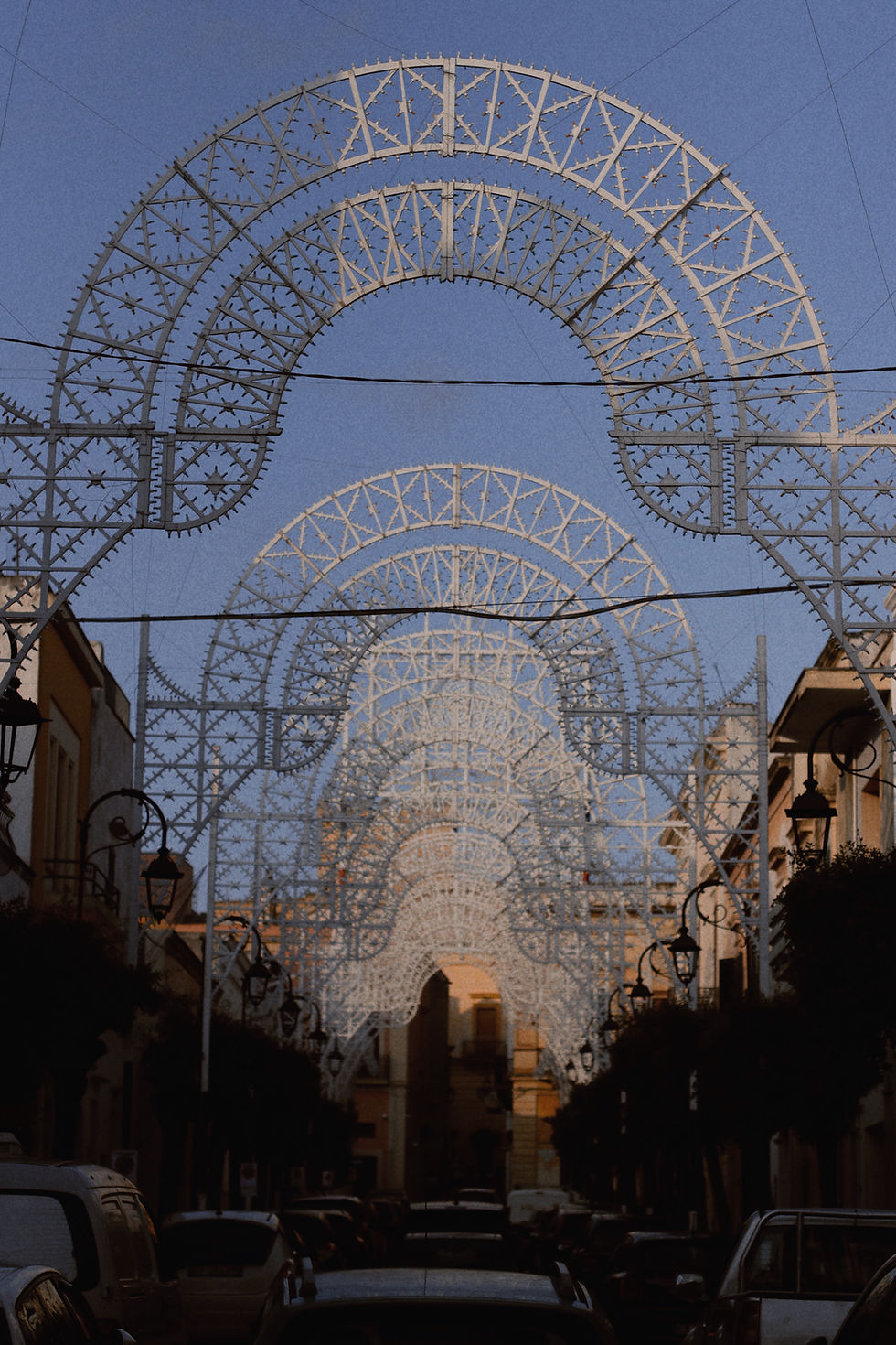 a view of Via Coltura in Parabita during the celebrations of the Madonna della Coltura