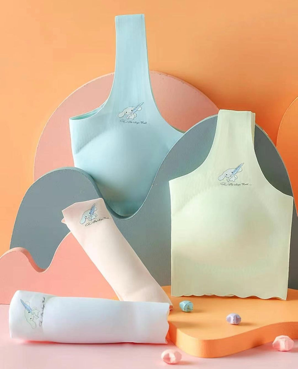 Thumbnail: SB81818 Student Ice Silk Latex Sponge Singlet Bra