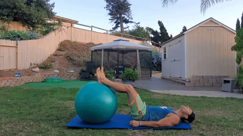 hip thrust on exercise ball