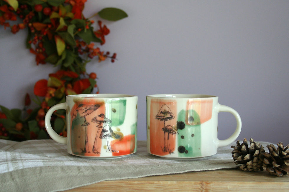 Thumbnail: sale autumn mushroom mug